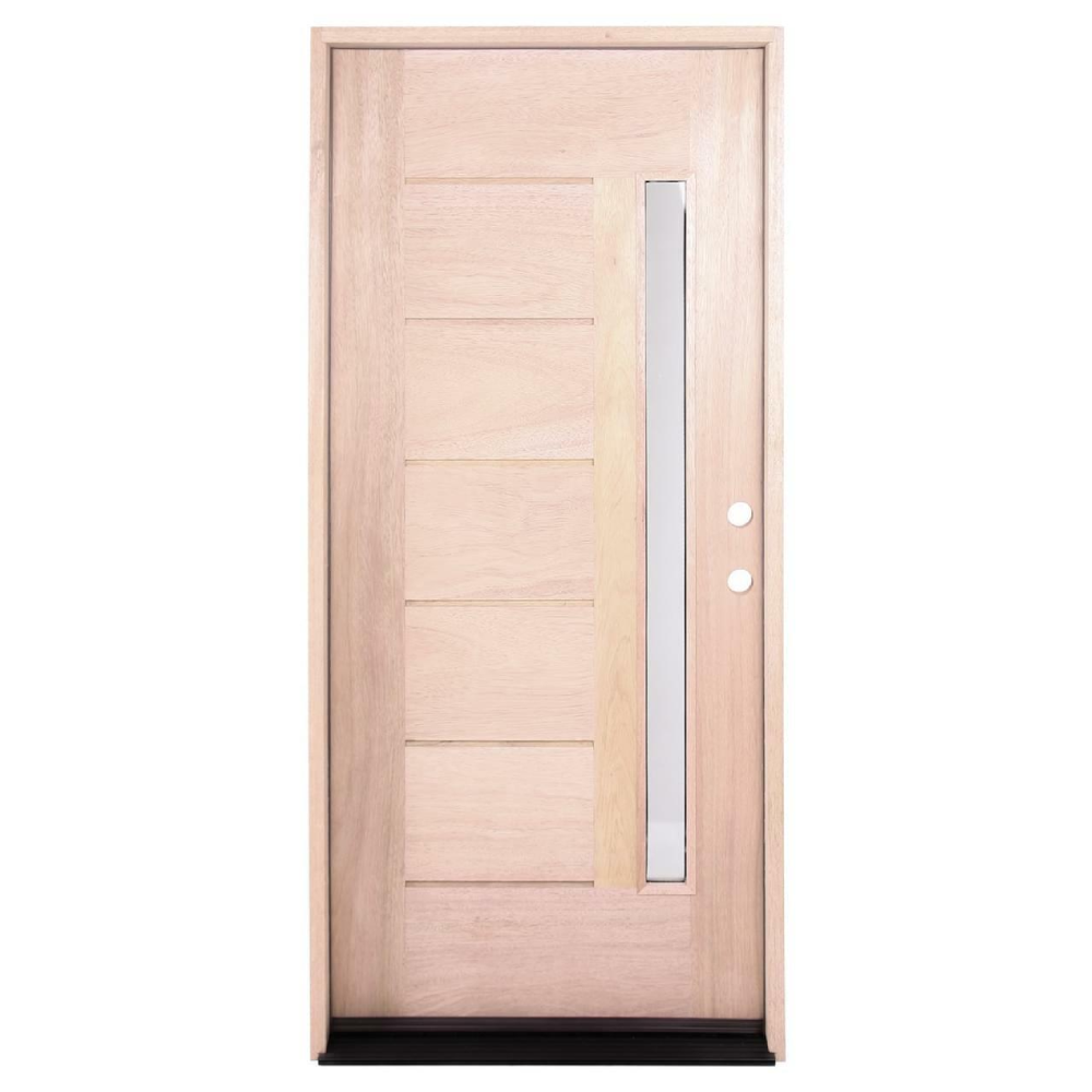 3/0x6/8 Exterior Mahogany Door One Line Glass